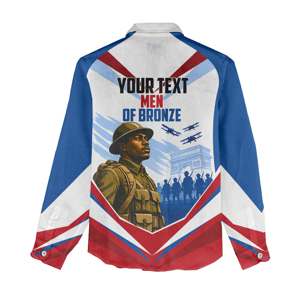 Personalized Harlem Hellfighters Women Casual Shirt Vintage WWI Military History Patriotic Art