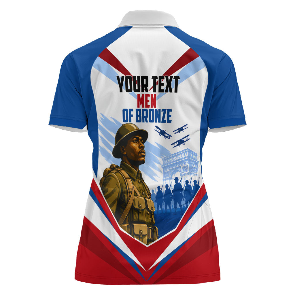 Personalized Harlem Hellfighters Women Polo Shirt Vintage WWI Military History Patriotic Art