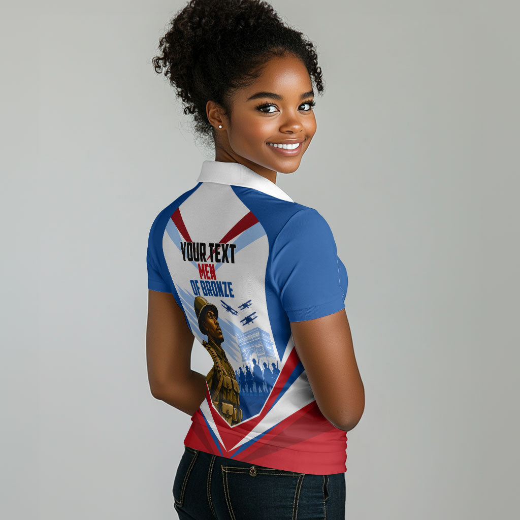 Personalized Harlem Hellfighters Women Polo Shirt Vintage WWI Military History Patriotic Art