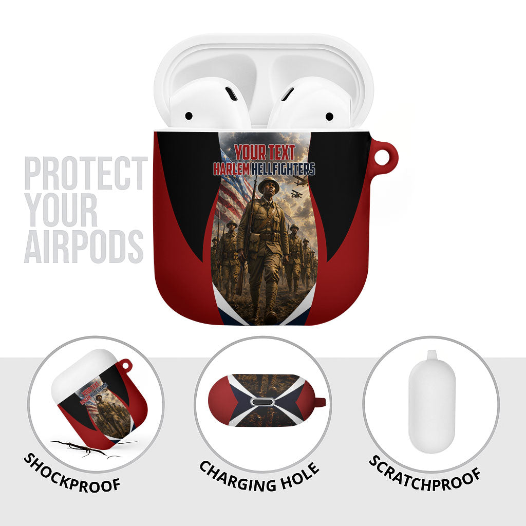 Personalized Harlem Hellfighters AirPods Case WWI African American Soldiers Patriotic Vintage Art