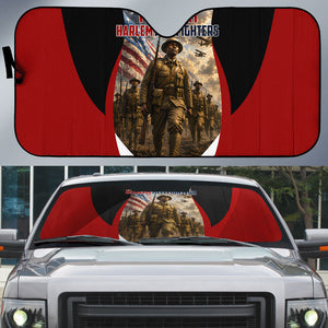 Personalized Harlem Hellfighters Auto Sun Shade WWI African American Soldiers Patriotic Vintage Art