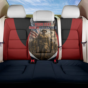 Personalized Harlem Hellfighters Back Car Seat Cover WWI African American Soldiers Patriotic Vintage Art