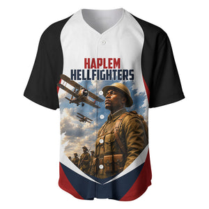 Personalized Harlem Hellfighters Baseball Jersey WWI African American Soldiers Patriotic Vintage Art