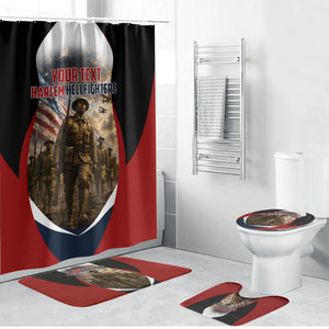 Personalized Harlem Hellfighters Bathroom Set WWI African American Soldiers Patriotic Vintage Art