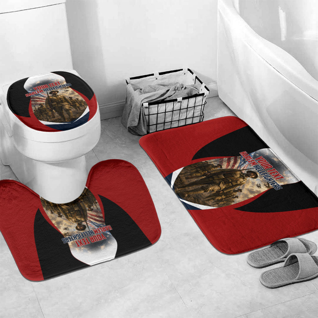 Personalized Harlem Hellfighters Bathroom Set WWI African American Soldiers Patriotic Vintage Art