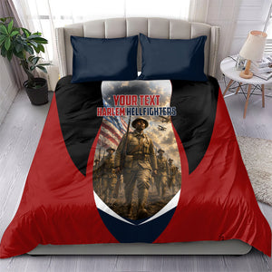 Personalized Harlem Hellfighters Bedding Set WWI African American Soldiers Patriotic Vintage Art