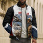 Personalized Harlem Hellfighters Bomber Puffer Jacket WWI African American Soldiers Patriotic Vintage Art