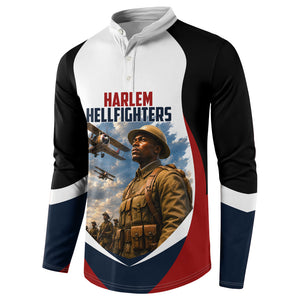 Personalized Harlem Hellfighters Button Sweatshirt WWI African American Soldiers Patriotic Vintage Art