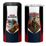 Personalized Harlem Hellfighters 4 in 1 Can Cooler Tumbler WWI African American Soldiers Patriotic Vintage Art