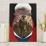 Personalized Harlem Hellfighters Canvas Wall Art WWI African American Soldiers Patriotic Vintage Art