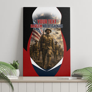Personalized Harlem Hellfighters Canvas Wall Art WWI African American Soldiers Patriotic Vintage Art