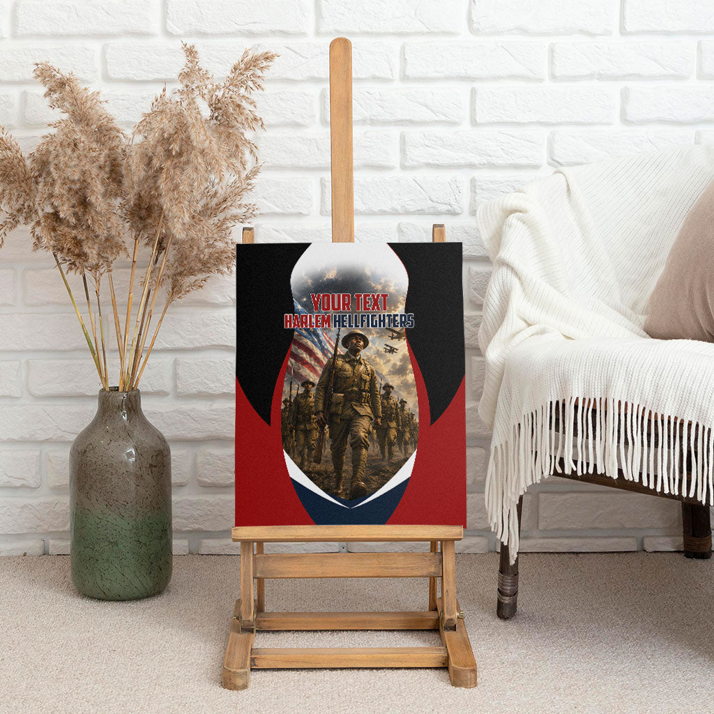 Personalized Harlem Hellfighters Canvas Wall Art WWI African American Soldiers Patriotic Vintage Art