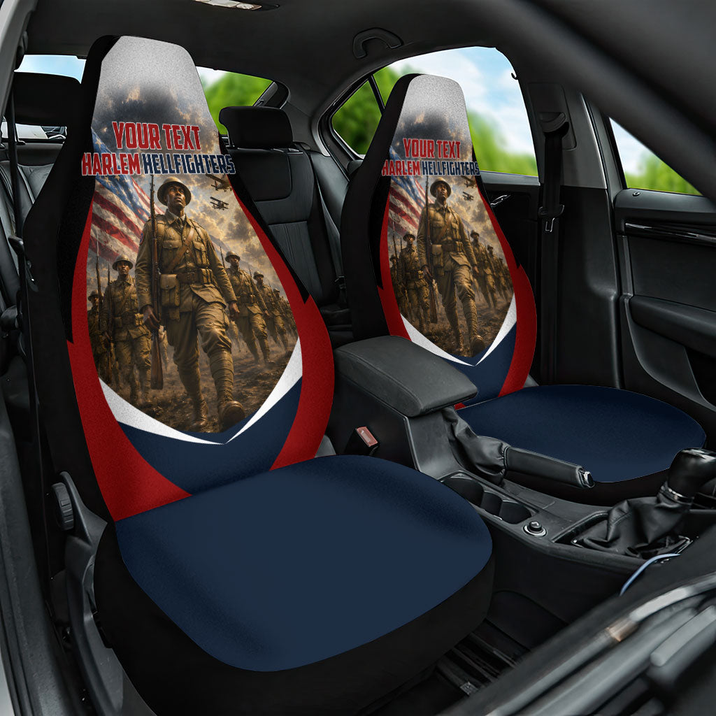 Personalized Harlem Hellfighters Car Seat Cover WWI African American Soldiers Patriotic Vintage Art