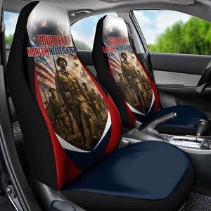 Personalized Harlem Hellfighters Car Seat Cover WWI African American Soldiers Patriotic Vintage Art