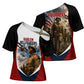 Personalized Harlem Hellfighters Cross Shoulder Shirt WWI African American Soldiers Patriotic Vintage Art