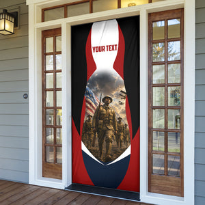 Personalized Harlem Hellfighters Door Cover WWI African American Soldiers Patriotic Vintage Art