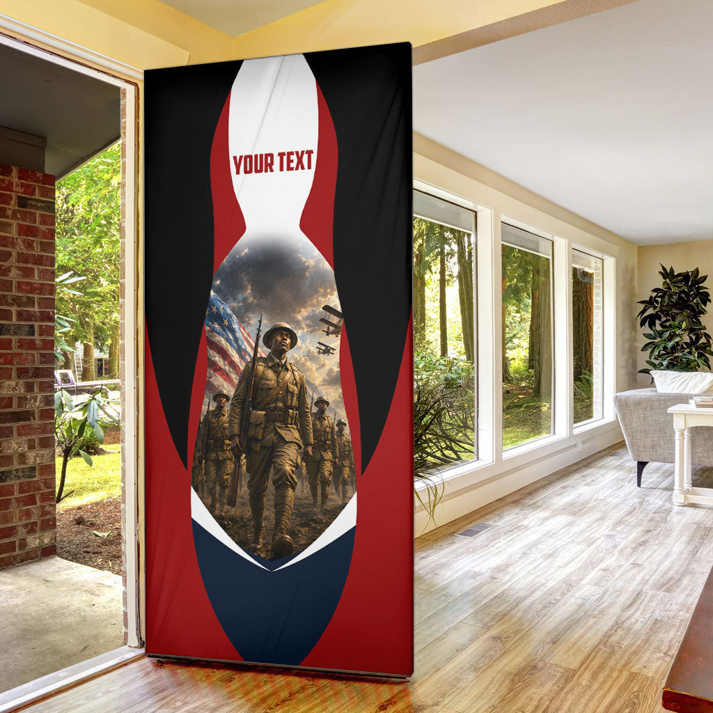 Personalized Harlem Hellfighters Door Cover WWI African American Soldiers Patriotic Vintage Art