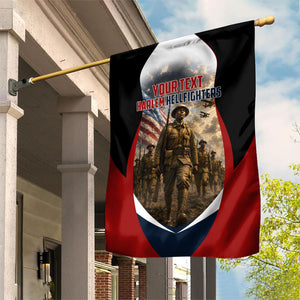 Personalized Harlem Hellfighters Garden Flag WWI African American Soldiers Patriotic Vintage Art