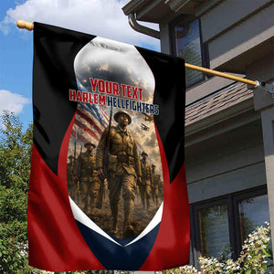 Personalized Harlem Hellfighters Garden Flag WWI African American Soldiers Patriotic Vintage Art