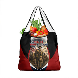 Personalized Harlem Hellfighters Grocery Bag WWI African American Soldiers Patriotic Vintage Art