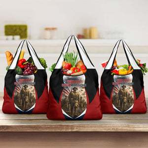 Personalized Harlem Hellfighters Grocery Bag WWI African American Soldiers Patriotic Vintage Art