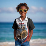 Personalized Harlem Hellfighters Kid Hawaiian Shirt WWI African American Soldiers Patriotic Vintage Art