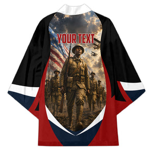 Personalized Harlem Hellfighters Kimono WWI African American Soldiers Patriotic Vintage Art