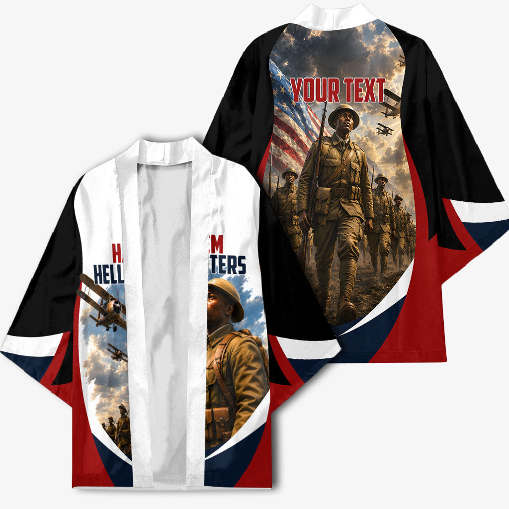 Personalized Harlem Hellfighters Kimono WWI African American Soldiers Patriotic Vintage Art