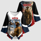 Personalized Harlem Hellfighters Kimono Sleeve Blouse WWI African American Soldiers Patriotic Vintage Art