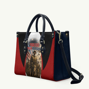 Personalized Harlem Hellfighters Leather Bag WWI African American Soldiers Patriotic Vintage Art