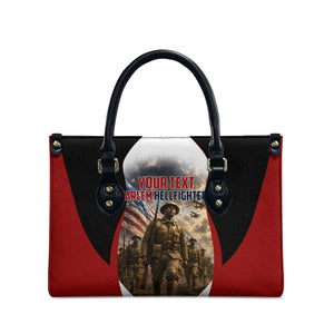 Personalized Harlem Hellfighters Leather Bag WWI African American Soldiers Patriotic Vintage Art