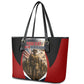 Personalized Harlem Hellfighters Leather Tote Bag WWI African American Soldiers Patriotic Vintage Art