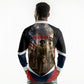 Personalized Harlem Hellfighters Long Sleeve Polo Shirt WWI African American Soldiers Patriotic Vintage Art