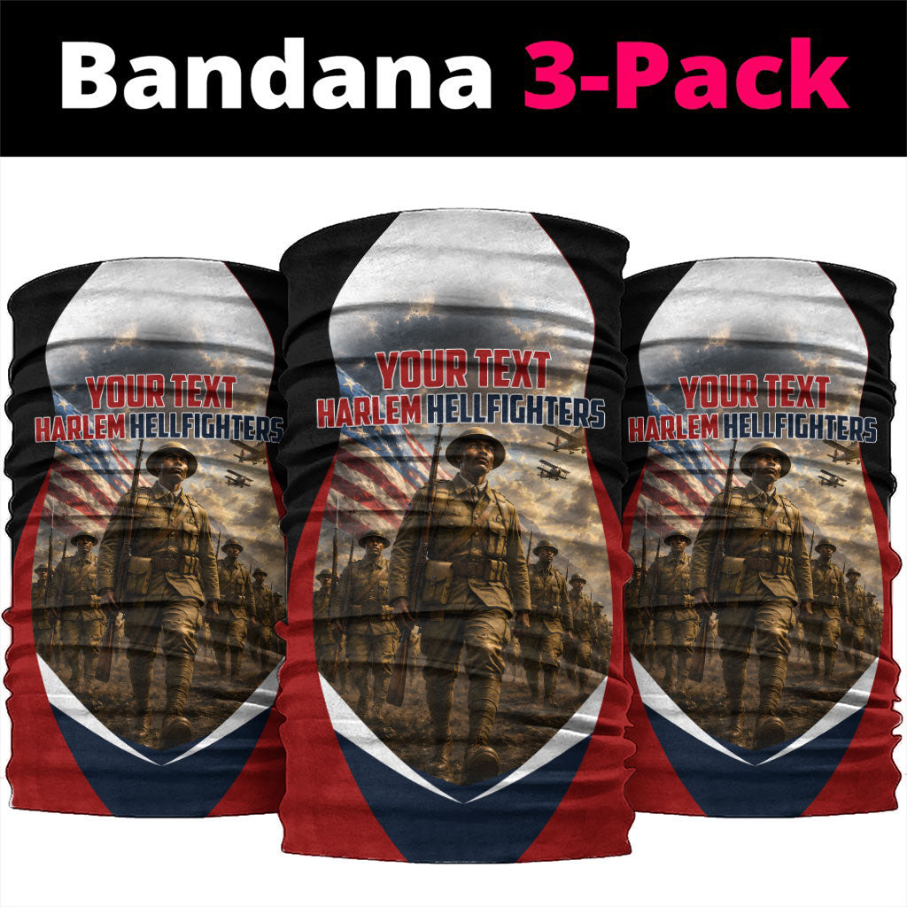 Personalized Harlem Hellfighters Neck Gaiter WWI African American Soldiers Patriotic Vintage Art