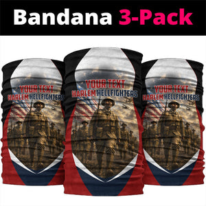 Personalized Harlem Hellfighters Neck Gaiter WWI African American Soldiers Patriotic Vintage Art