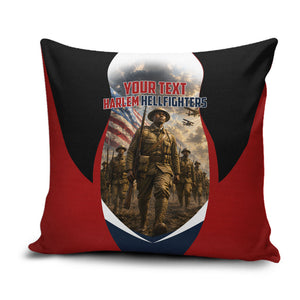 Personalized Harlem Hellfighters Pillow Cover WWI African American Soldiers Patriotic Vintage Art