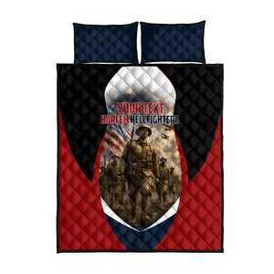 Personalized Harlem Hellfighters Quilt Bed Set WWI African American Soldiers Patriotic Vintage Art