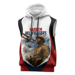 Personalized Harlem Hellfighters Sleeveless Hoodie WWI African American Soldiers Patriotic Vintage Art