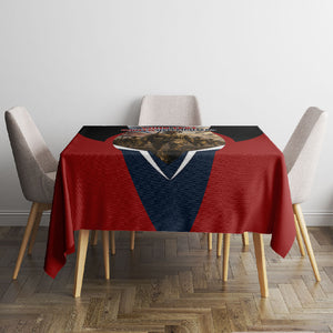 Personalized Harlem Hellfighters Tablecloth WWI African American Soldiers Patriotic Vintage Art