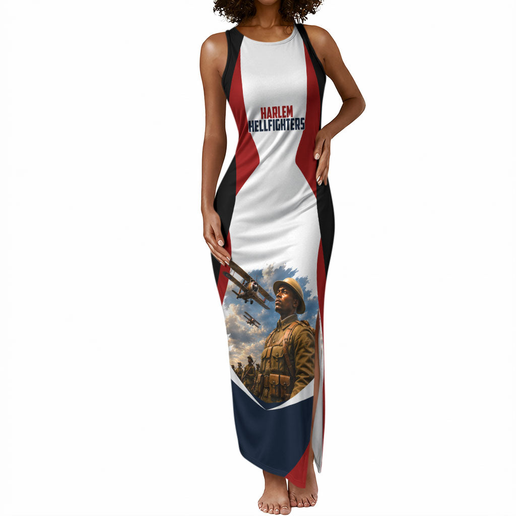 Personalized Harlem Hellfighters Tank Maxi Dress WWI African American Soldiers Patriotic Vintage Art