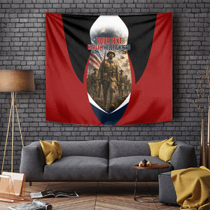 Personalized Harlem Hellfighters Tapestry WWI African American Soldiers Patriotic Vintage Art