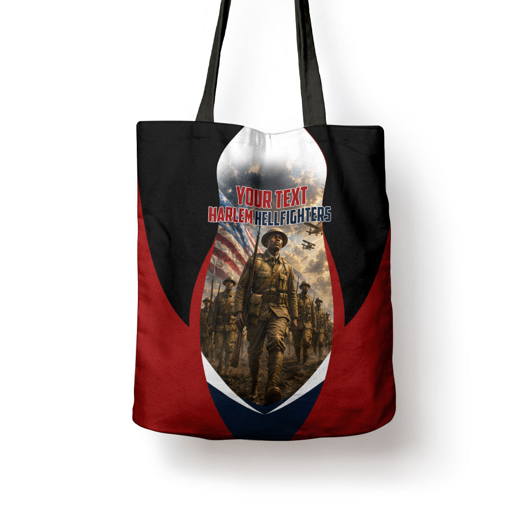 Personalized Harlem Hellfighters Tote Bag WWI African American Soldiers Patriotic Vintage Art