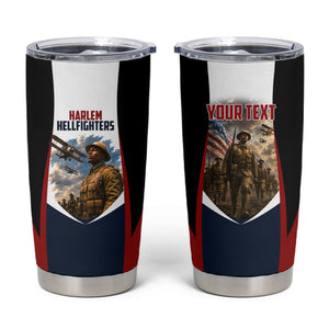 Personalized Harlem Hellfighters Tumbler Cup WWI African American Soldiers Patriotic Vintage Art