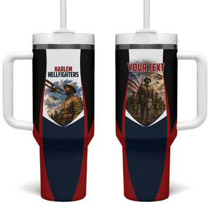 Personalized Harlem Hellfighters Tumbler With Handle WWI African American Soldiers Patriotic Vintage Art