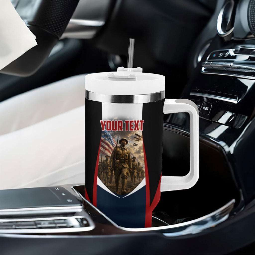 Personalized Harlem Hellfighters Tumbler With Handle WWI African American Soldiers Patriotic Vintage Art