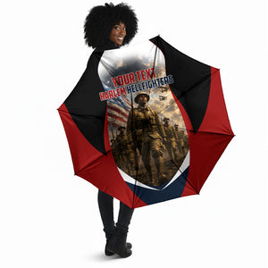 Personalized Harlem Hellfighters Umbrella WWI African American Soldiers Patriotic Vintage Art
