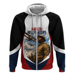 Personalized Harlem Hellfighters Zip Hoodie WWI African American Soldiers Patriotic Vintage Art