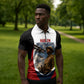 Personalized Harlem Hellfighters Zipper Polo Shirt WWI African American Soldiers Patriotic Vintage Art