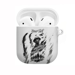 Personalized Harlem Hellfighters AirPods Case WWI African American Soldiers Monochrome Grunge Sketch Art