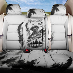 Personalized Harlem Hellfighters Back Car Seat Cover WWI African American Soldiers Monochrome Grunge Sketch Art